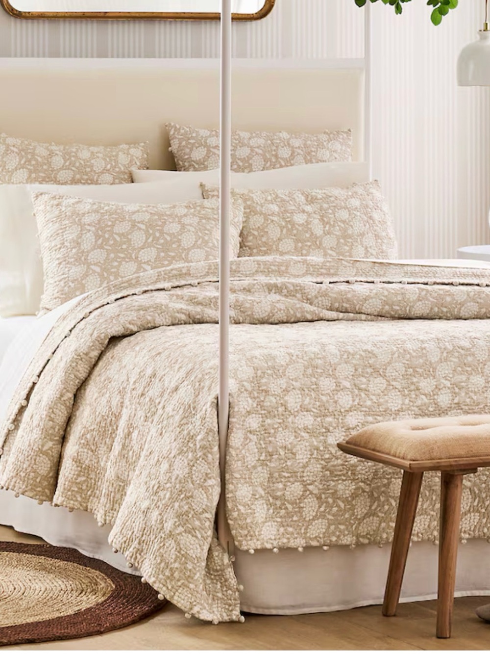 Garnet Hill Pebblebrook organic cotton Quilt
